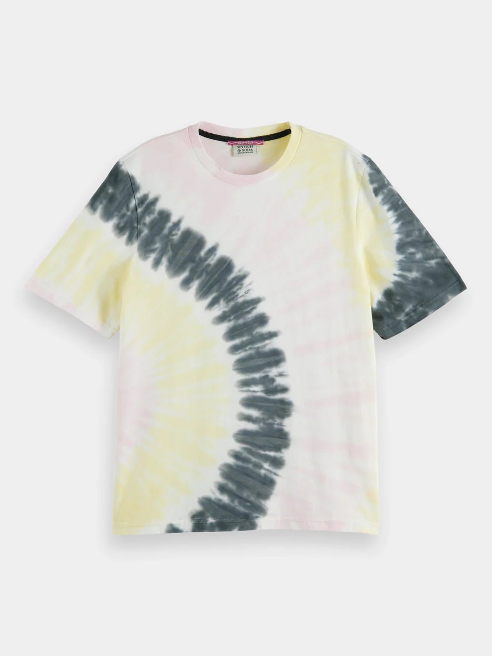 Scotch & Soda | Tie Die Relaxed Fit Tee | Pink Ink Yellow | Palm Boutique