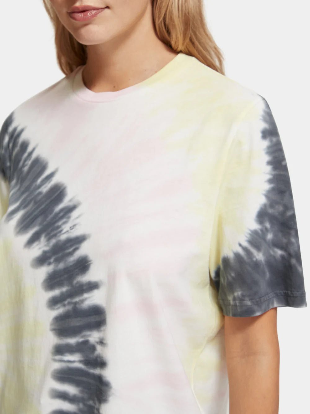 Scotch & Soda | Tie Die Relaxed Fit Tee | Pink Ink Yellow | Palm Boutique