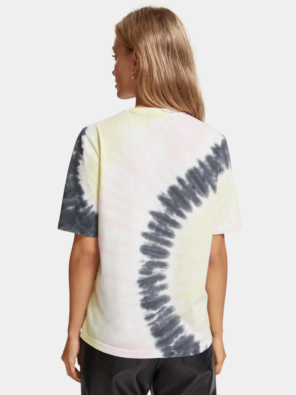 Scotch & Soda | Tie Die Relaxed Fit Tee | Pink Ink Yellow | Palm Boutique