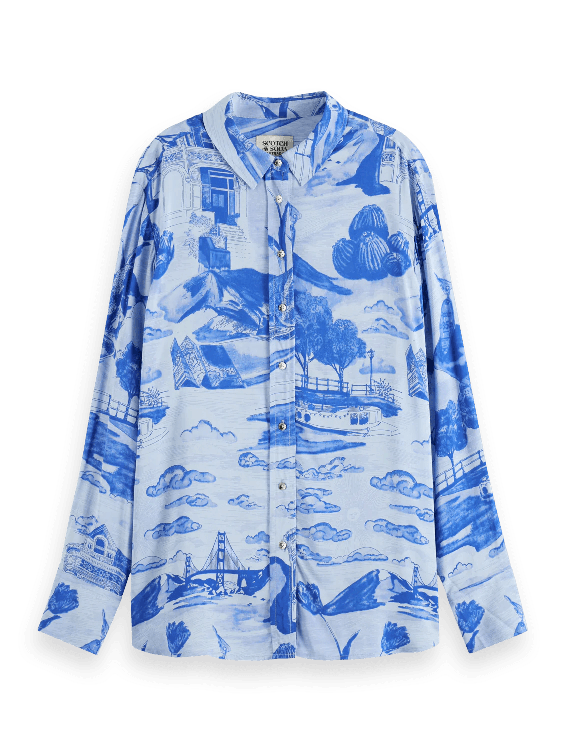 Scotch & Soda | Viscose Printed Relaxed Fit Shirt | Journey of the Free | Palm Boutique