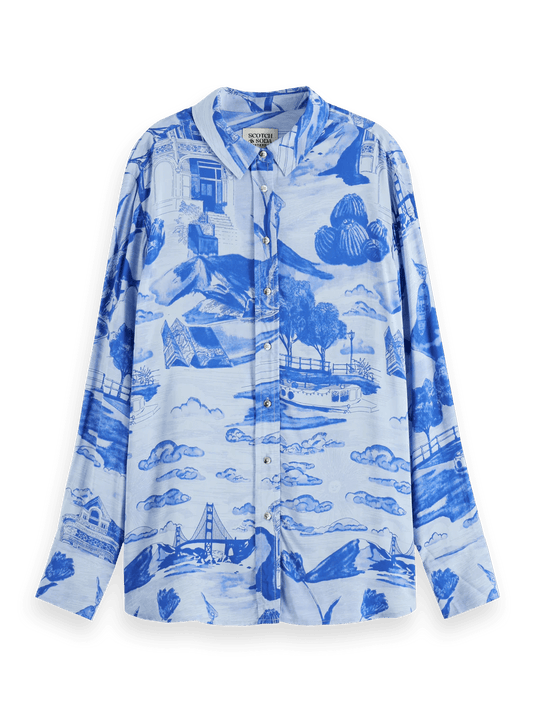 Scotch & Soda | Viscose Printed Relaxed Fit Shirt | Journey of the Free | Palm Boutique