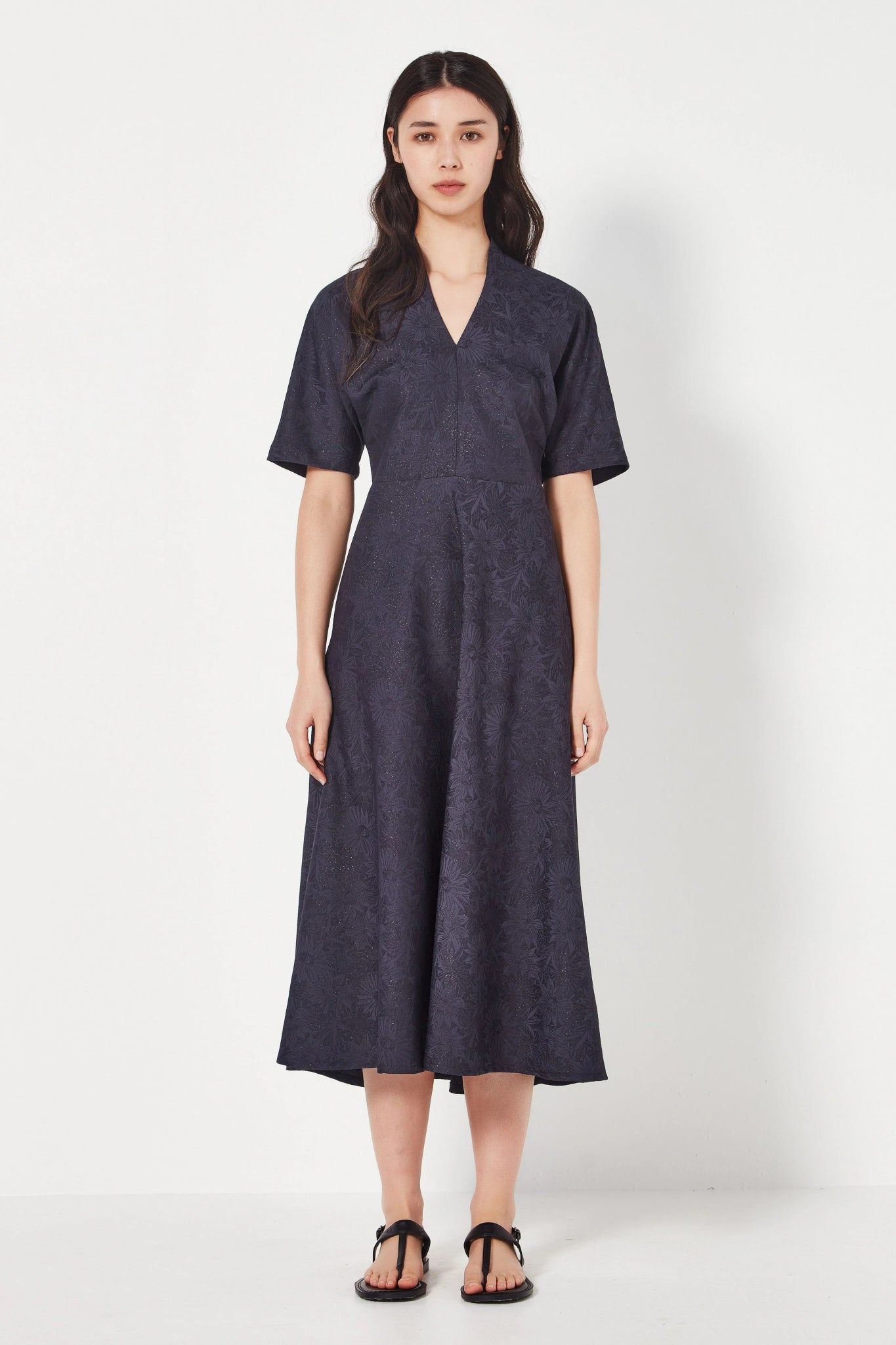 Shjark | Monaco Dress | Navy Jacquard | Palm Boutique