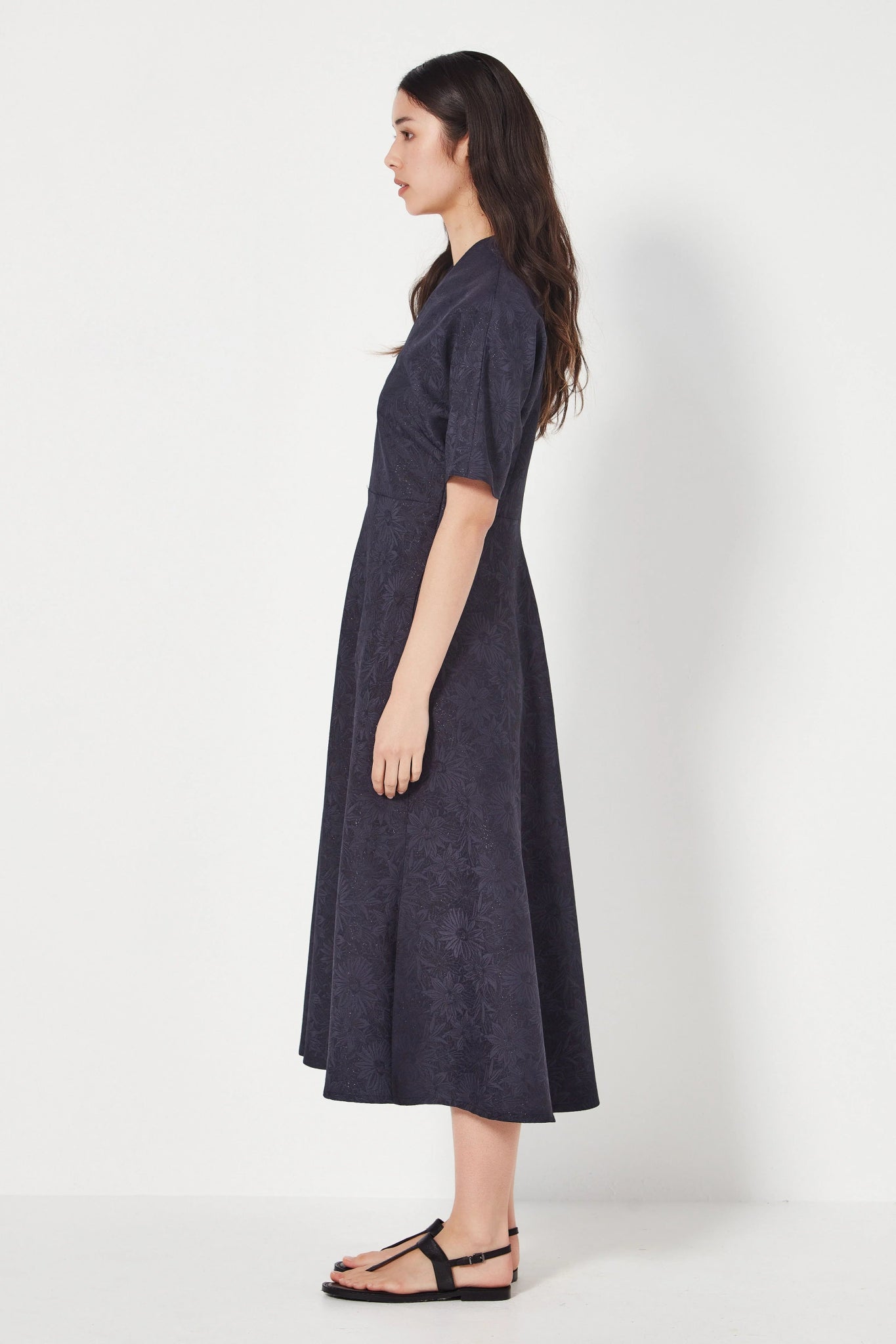 Shjark | Monaco Dress | Navy Jacquard | Palm Boutique