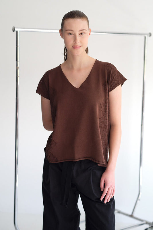 Standard Issue | Cotton Florentine Top | Sable | Palm Boutique