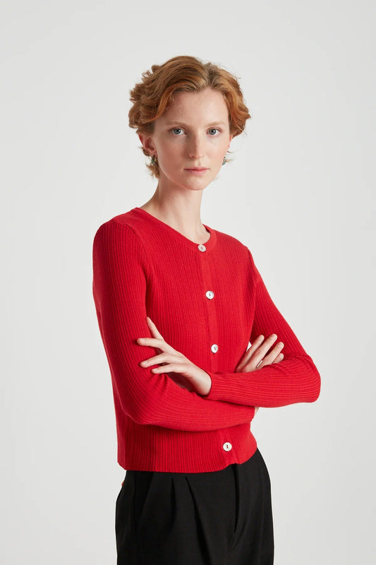 twenty - seven names | Supernatural Cardigan | Red | Palm Boutique