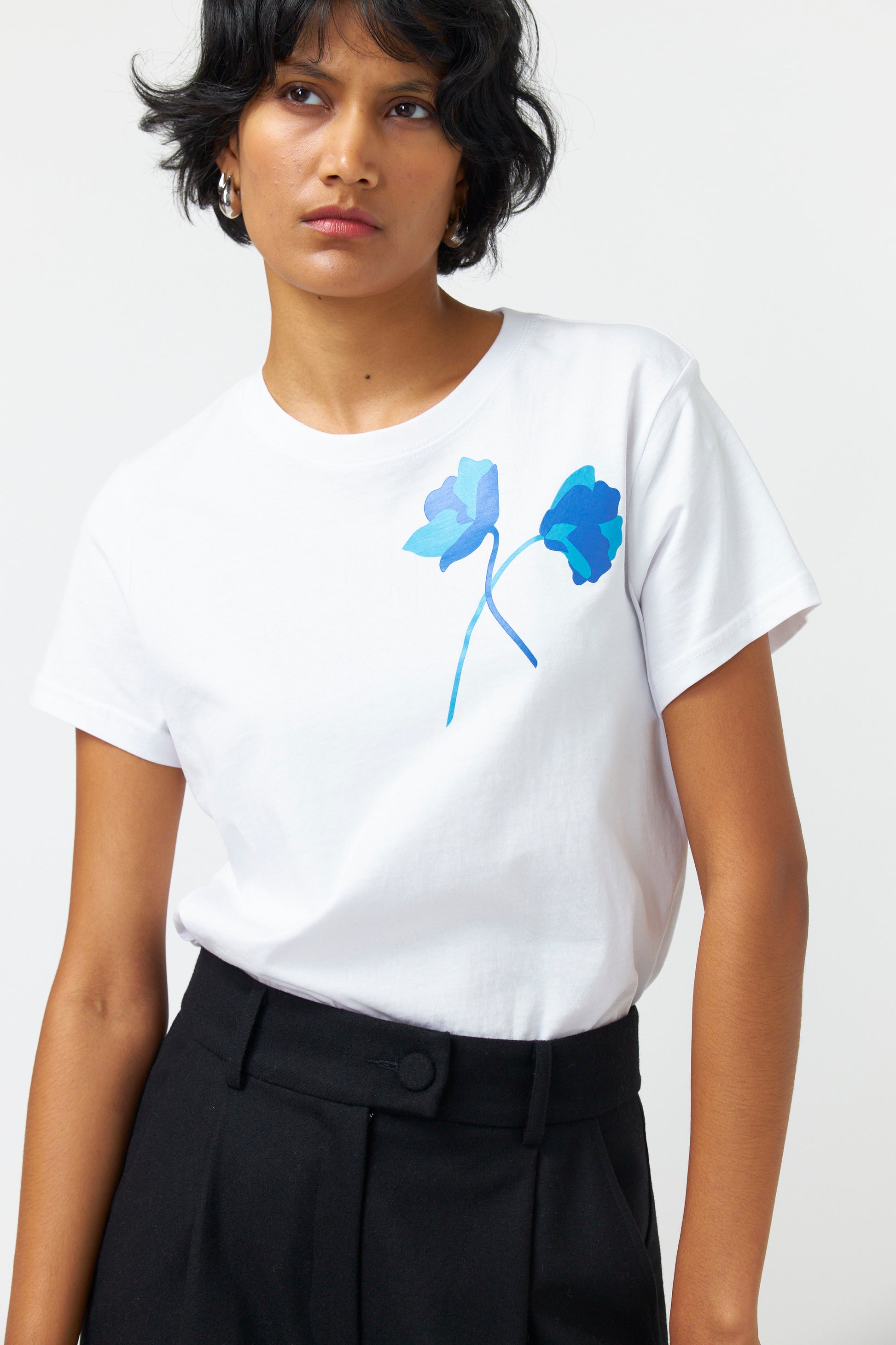 Kate Sylvester | Winter Rose T-Shirt | White | Palm Boutique