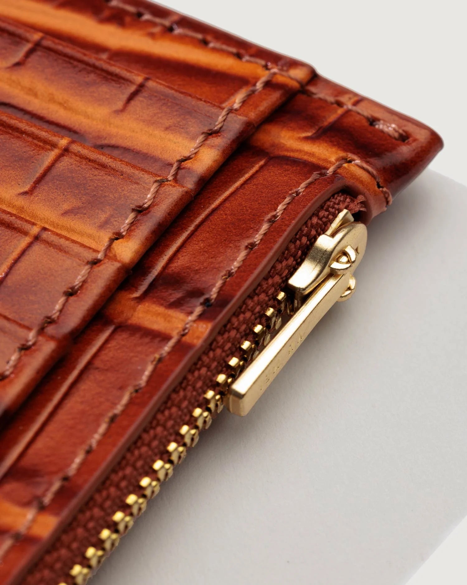 Yu Mei | Frank Cardholder | Apricot Croc | Palm Boutique