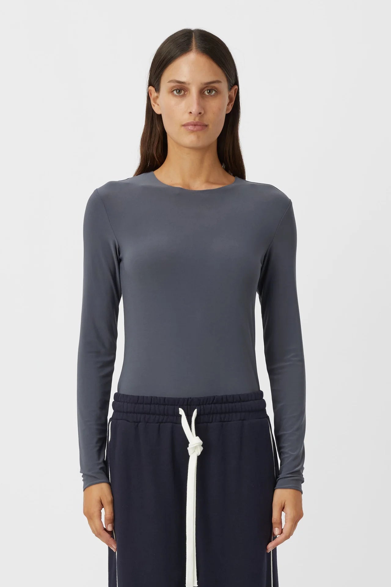 Camilla and Marc | Saint Knit Stocking Long Sleeve Top | Pewter | Palm Boutique