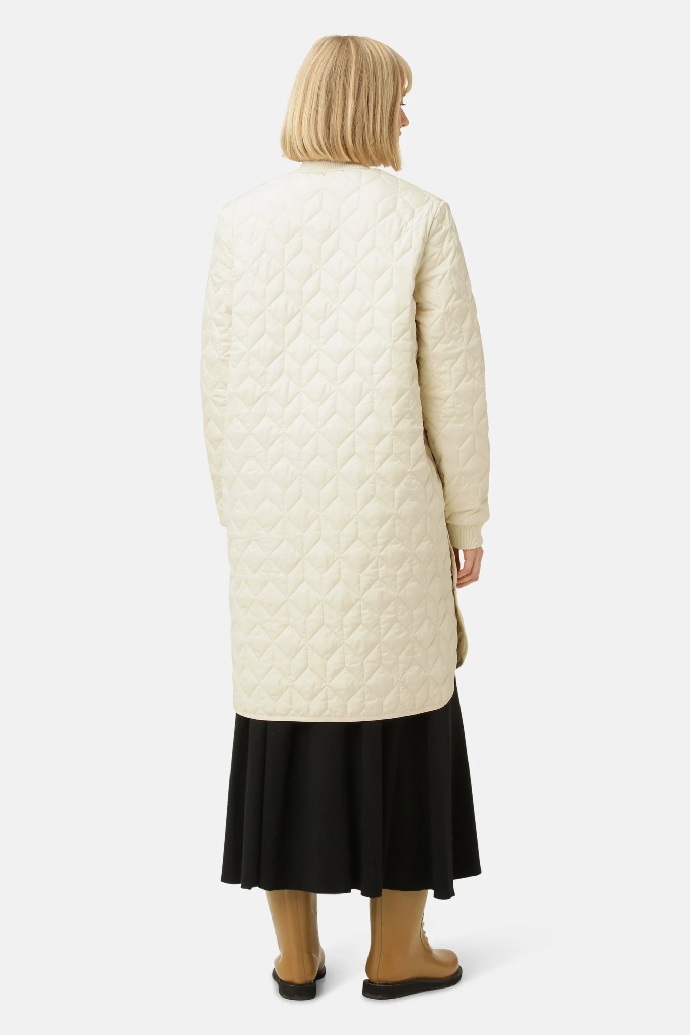 Ilse Jacobsen | ART 06 Long Quilted Coat | Sand | Palm Boutique