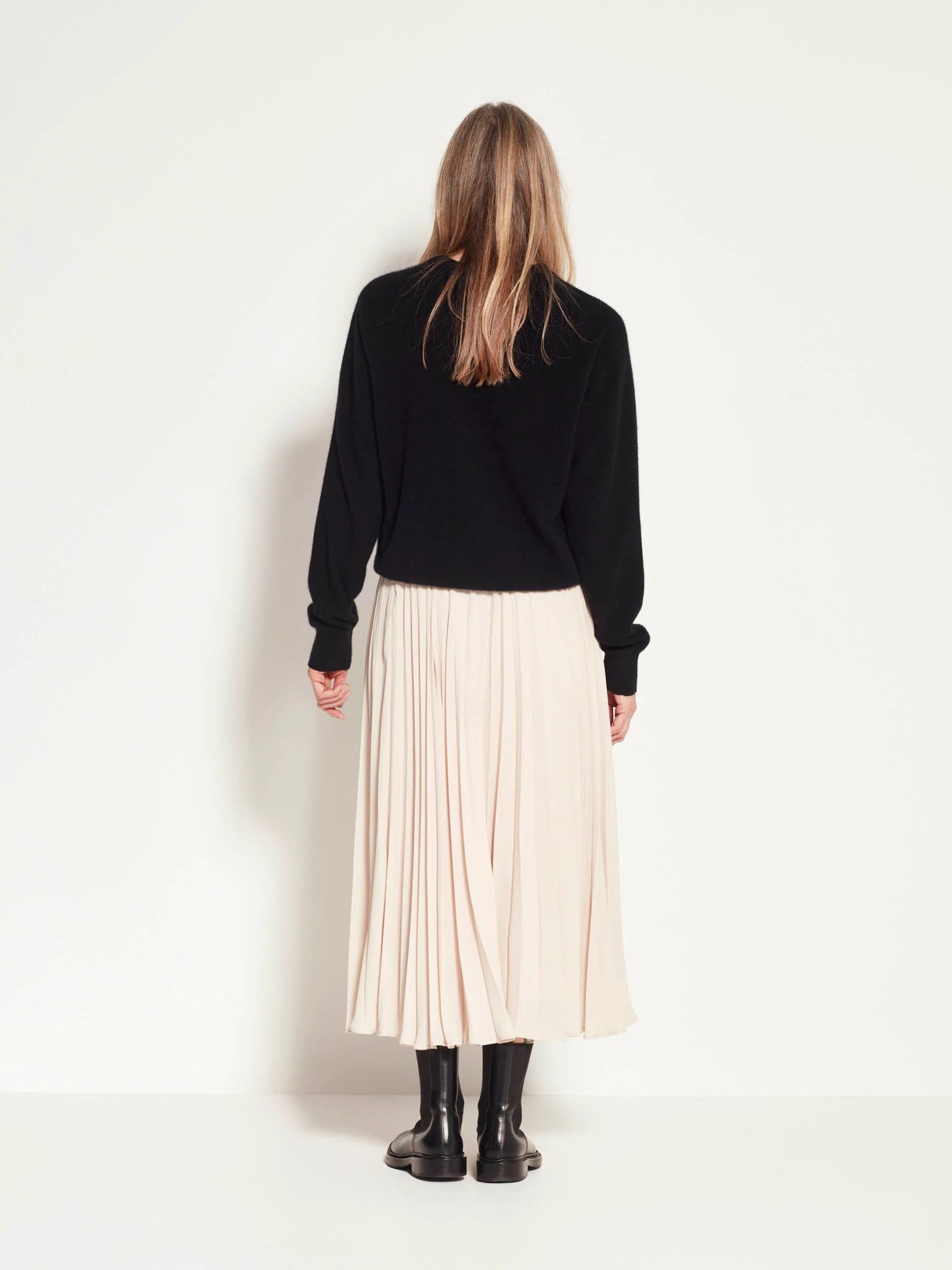 Juliette Hogan | Posey Pleat Skirt (Matte Pleat) | Ecru | Palm Boutique