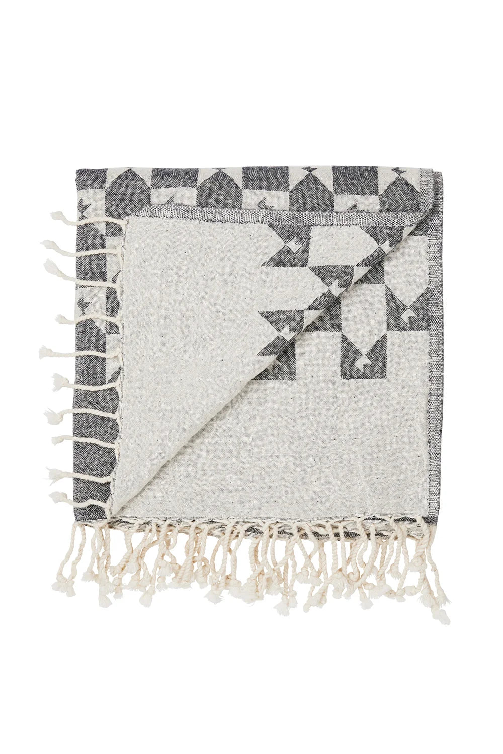 Karen Walker | Monogram Turkish Cotton Towel | Indigo | Palm Boutique