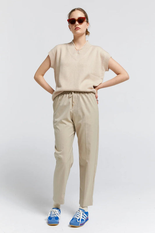 Karen Walker | Nico Trousers | Classic Suiting Oat | Palm Boutique