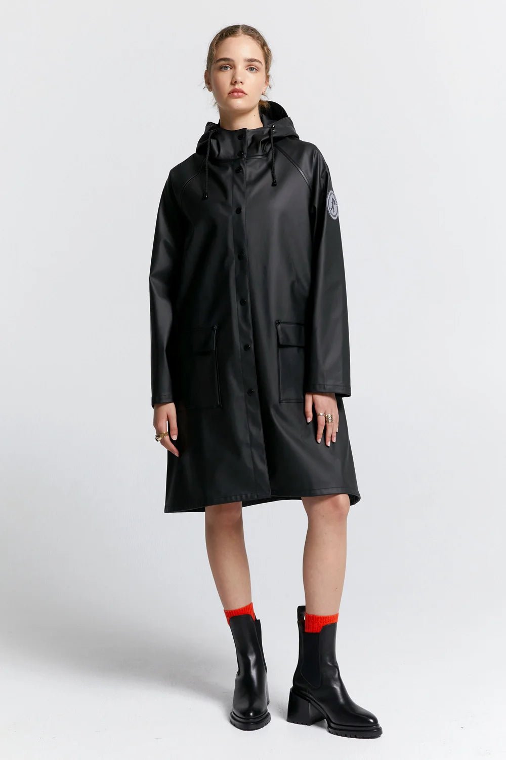 Karen Walker | Runaway Long Raincoat | Black | Palm Boutique