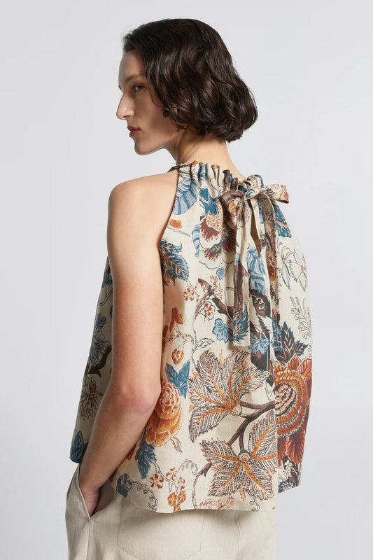 Karen Walker | Wardian Bow Back Top | Edwardian Floral | Palm Boutique