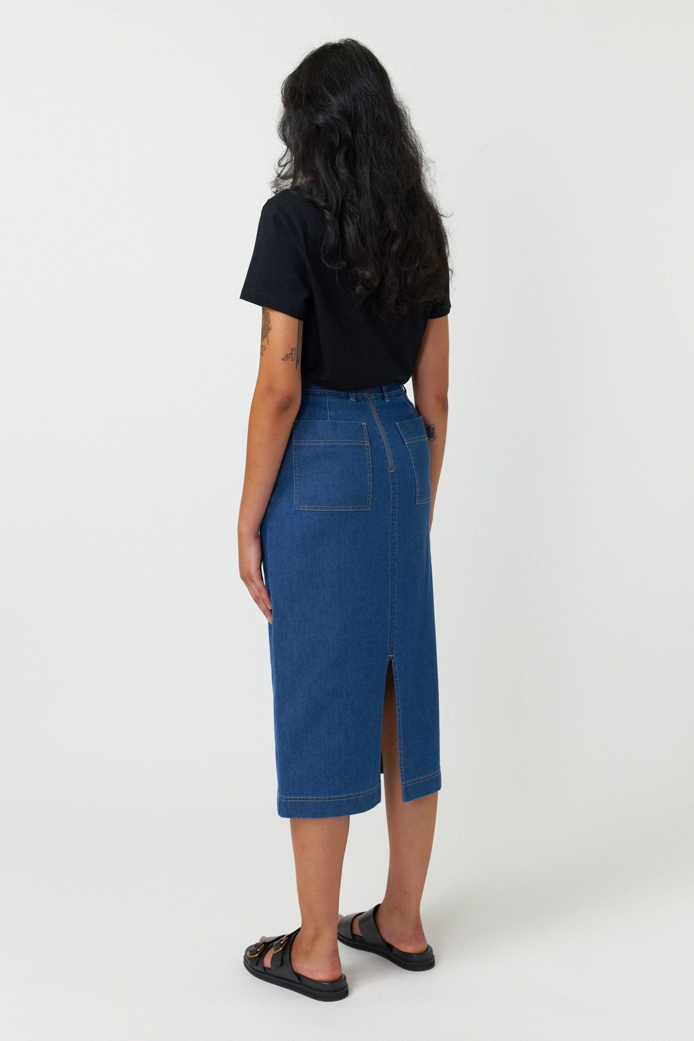 Kate Sylvester | Denim Skirt | Mid Blue | Palm Boutique