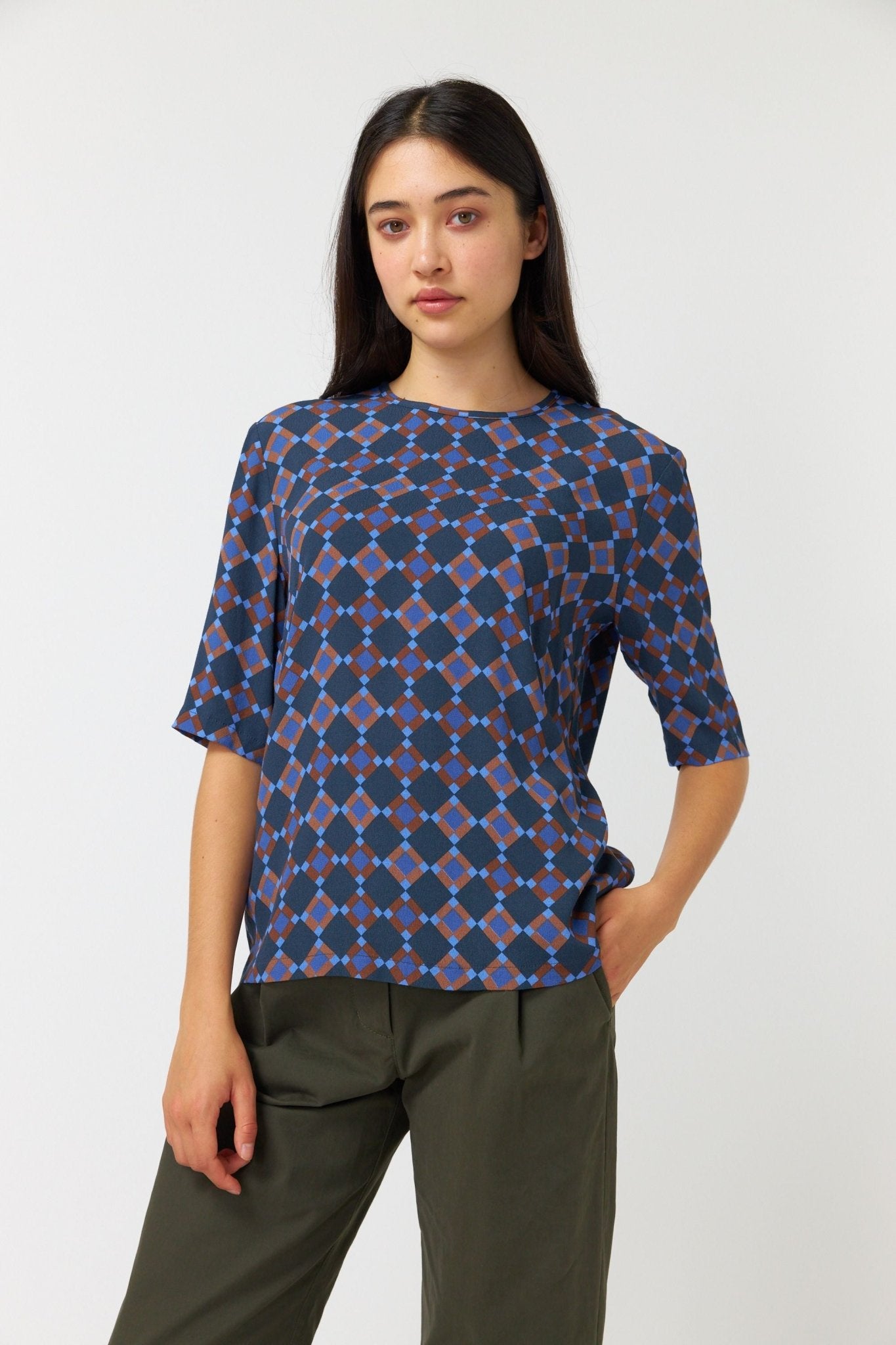 Kate Sylvester | Diamond Top | Blue | Palm Boutique