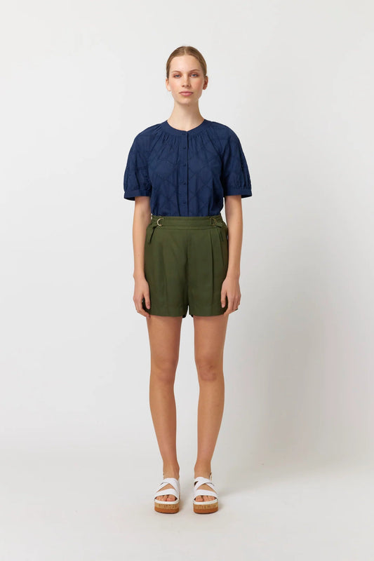 Kate Sylvester | Lattice Blouse | Navy | Palm Boutique