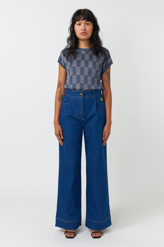 Kate Sylvester | Morgan Top | Denim | Palm Boutique