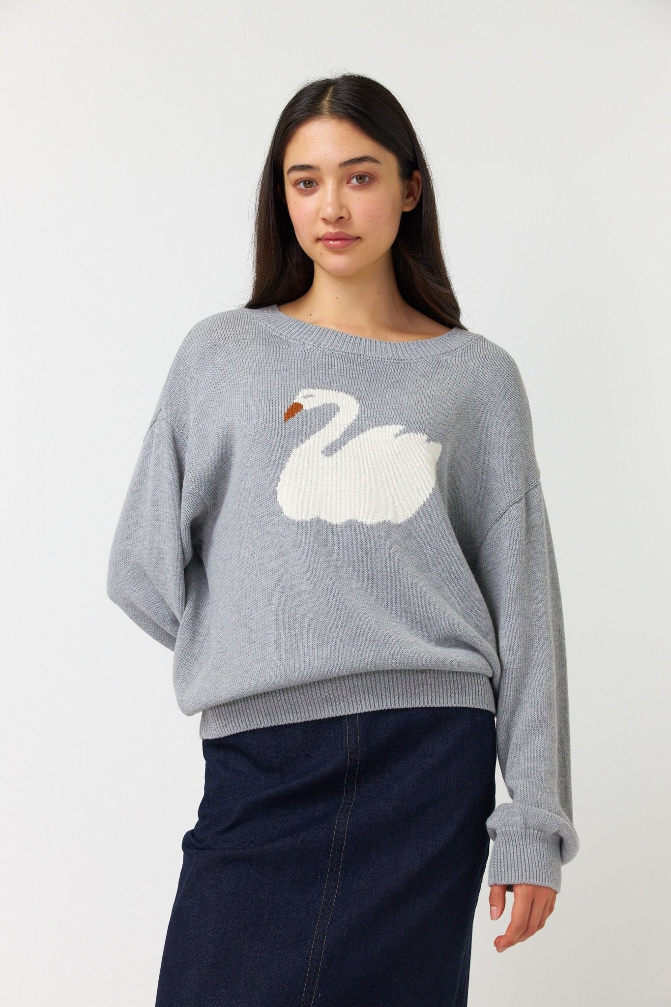 Kate Sylvester | Swan Jumper | Grey Marle | Palm Boutique