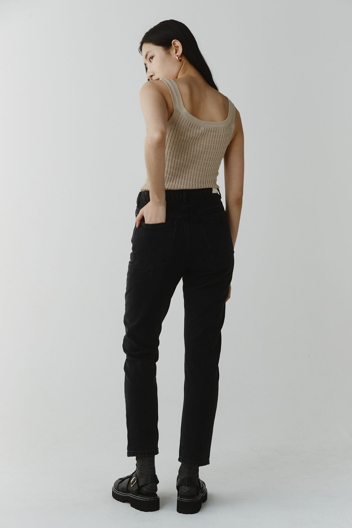 Marle | Straight Leg Jean | Black | Palm Boutique