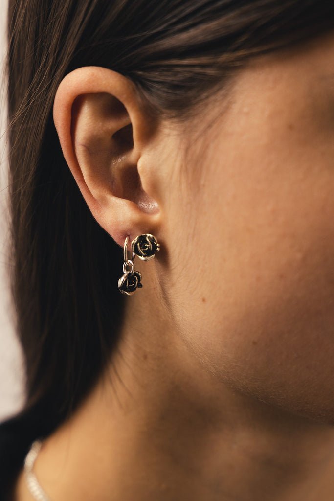 Company of Strangers Jewellery | Rose Bud Earrings | Silver | Palm Boutique