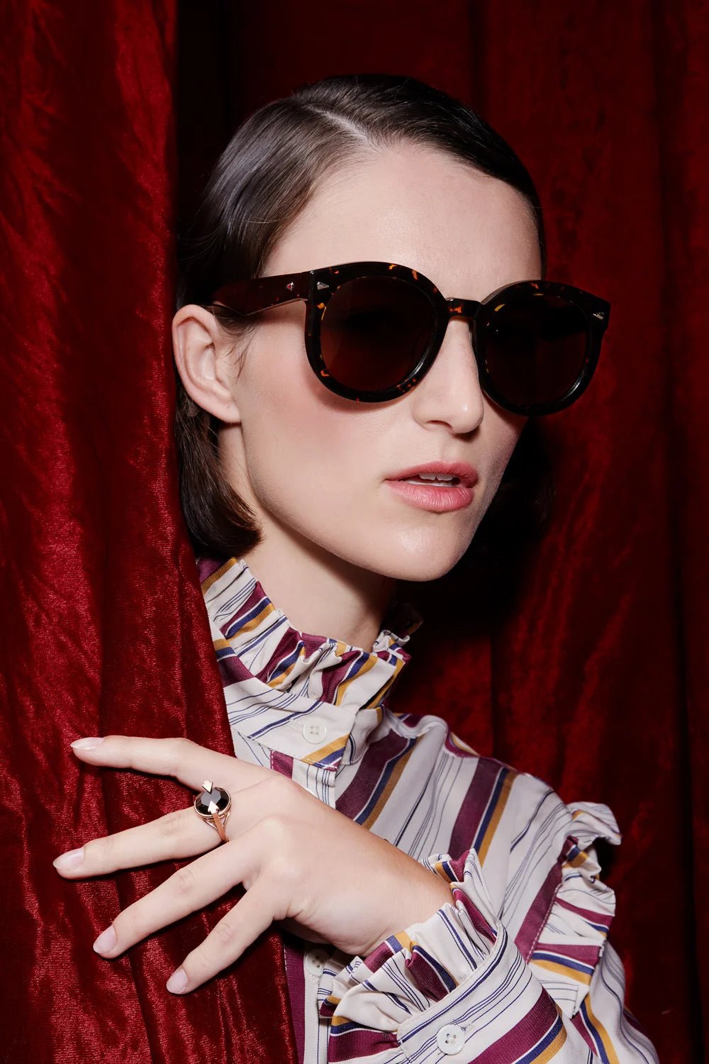 Karen Walker Eyewear | Super Duper Strength | Cracked Tort | Palm Boutique